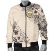 Bomber Jacket Hawaii - The Beige Hibiscus A7 Bomber Jacket
