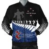 Bomber Jacket New Zealand Anzac Day 2021 Lest We Forget Fern Leaf Soldier - A30 Bomber Jacket