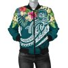 Bomber Jacket Polynesian Hawaii - Summer Plumeria - BN15 Bomber Jacket
