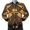 Bomber Jacketamoa Polynesian - Samoa Gold Seal with Polynesian Tattoo - BN18 Bomber Jacket