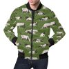 Cow Farm Pattern Print Mens Bomber Jacket