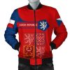 Czech Republic Coat Of Arms Men Bomber Jacket  Simple Style J78 Bomber Jacket