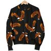 Eagle Black Pattern Print Women Casual Bomber Jacket