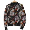 Eagle Pattern Print Women Casual Bomber Jacket