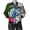 Federated States of Micronesia Women Bomber Jacket - Turtle Plumeria Banana Leaf - BN11 Bomber Jacket