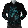 Hawaii Turtle Ohana Paua Shell Bomber Jacket - AH - J4R Bomber Jacket