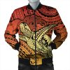 Hawaii Turtle Wave Bomber Jacket - News Style Yellow - AH - J4R Bomber Jacket