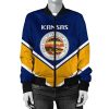 Jersey Coat Of Arms Women Bomber Jacket Lucian Style JW5 Bomber Jacket