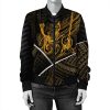 King Coat Of Arms Polynesian Women's Bomber Jacket - Mana Style - AH - JH Bomber Jacket
