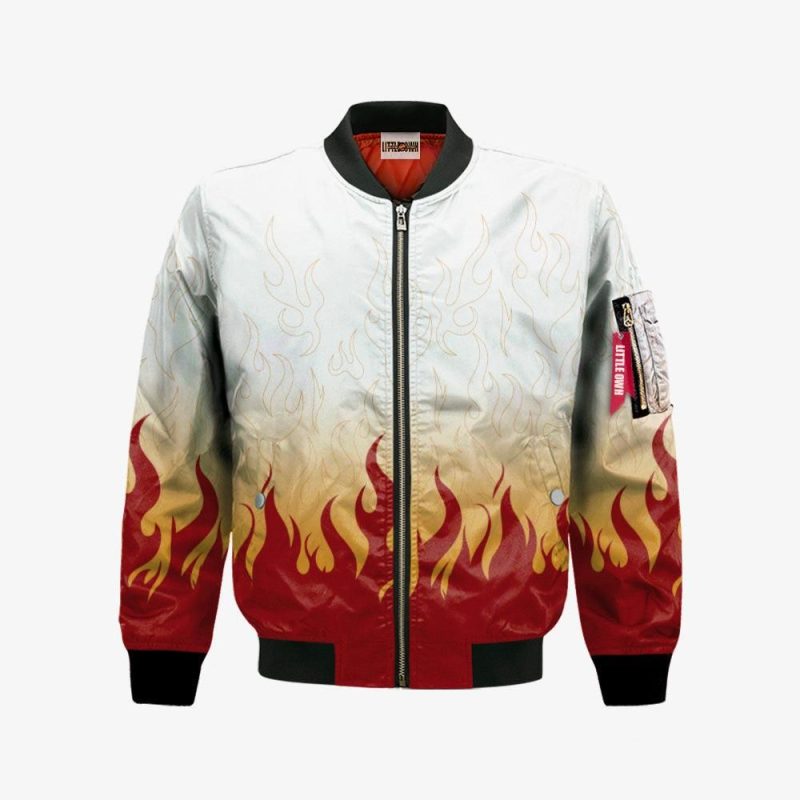 Kyojuro Cape Bomber Jacket Custom KNY Cosplay Costumes Bomber Jacket