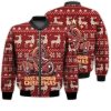 Merry Christmas Have A Smokin Christmas Meat Tree Food Christmas Holiday Gifts Unisex 3D Bomber Jacket