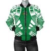 Norfolk Island Women Bomber Jacket - Polynesian Tattoo Flag - BN0110 Bomber Jacket