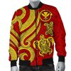 Polynesian Hawaii (Kanaka Maoli) Men Bomber Jacket - Red Tentacle Turtle - BN11 Bomber Jacket