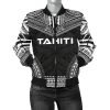 Tahiti Polynesian Chief Women'S Bomber Jacket - Black Version - Bn10 Bomber Jacket