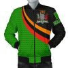 Zambia Men's Bomber Jacket -Zambia Flag and Coat Of Arms - BN18 Bomber Jacket